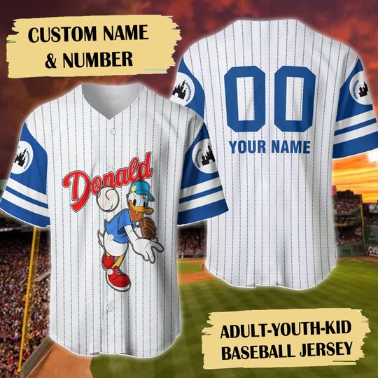Personalized Grumpy Duck Baseball Jersey, Custom Name Duck Baseball Catcher Jersey Shirt