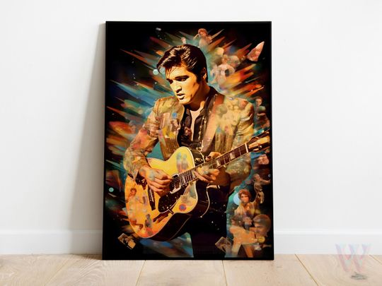 Elvis Presley Vintage Wall Art Poster, Iconic Music Legend