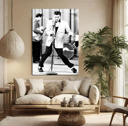 Elvis Presley  Rock and Roll Canvas Wall Art Print