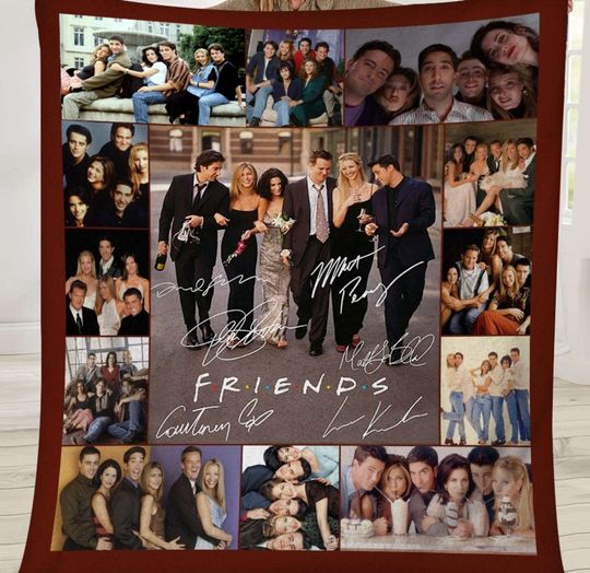 Friends Characters Signature TV Show, American sitcom TV series Fleece Blanket