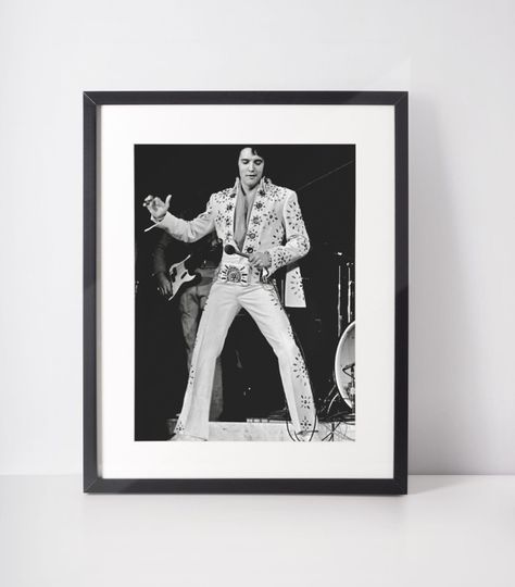 Elvis Presley Poster, Vintage Rock and Roll Wall Art