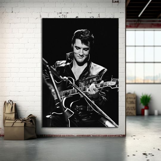 Elvis Presley Canvas Wall Art, King of Rock Elvis Presley