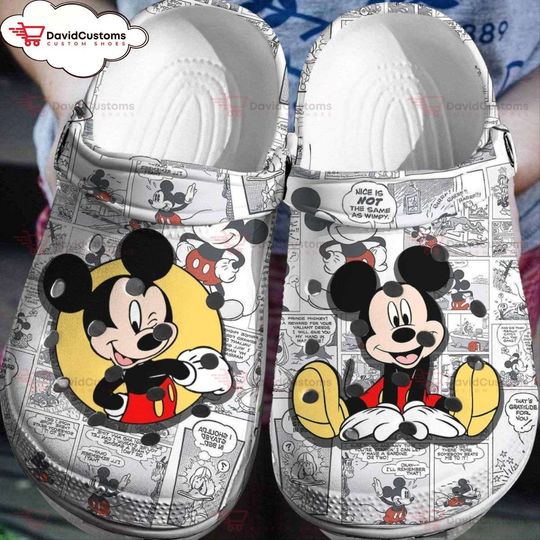 Disney Magic Mickey Mouse  Classic Clogs, Personalized Clogs, Design Your Own Clogs
