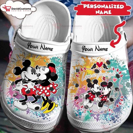 Design Your Disney Dreams Personalized Mickey Minnie  3D Clog Shoes, Personalized Clogs