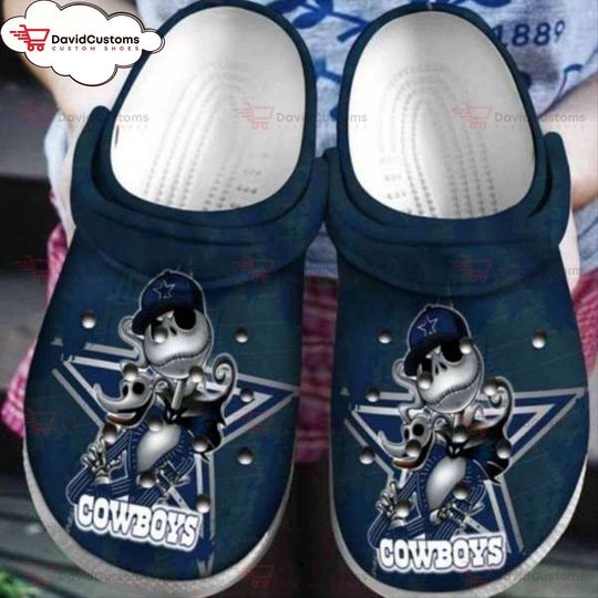 Disney Jack Skellington Dallas Cowboys football Football Adults  Clog Shoes, Personalized Clogs