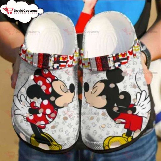 Disney Mickey Mouse And Minnie Mouse Adults  Clog Shoes, Personalized Clogs