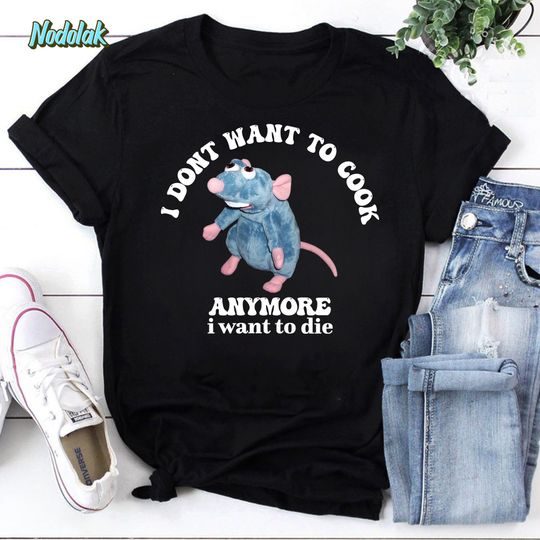 Remy Doesn't Want to Cook Anymore I Want To Die Vintage T-Shirt, Remy Ratatouille Shirt, Funny Remy Mouse Shirt, Ratatouille Movie Shirt