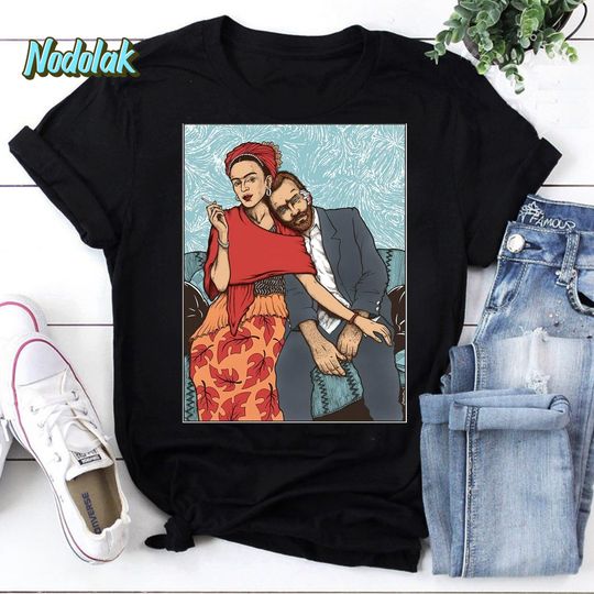 Frida Kahlo And Vincent Van Gogh Cool Ideal Gift Unisex Vintage T-Shirt, Frida Kahlo Shirt, Funny Frida Kahlo And Vincent Van Gogh