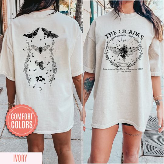 The Cicadas Reunion Tour 2024 Comfort Color T-shirt, Insect Cicada, Nature Lover Gift, Year of the Cicadas Shirt