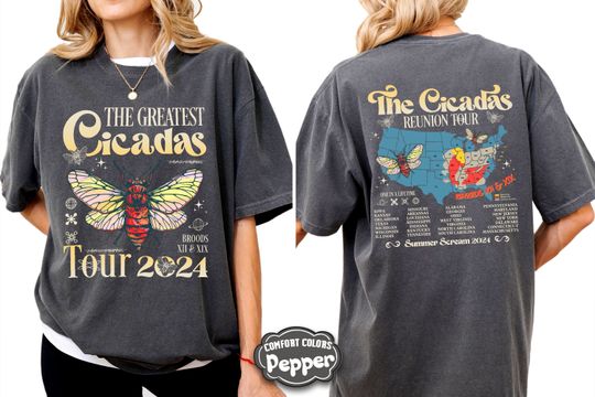 Cicada Reunion Summer 2024 Comfort Colors Shirt, Cicada Concert Tshirt, Cicada Invasion, Nature Lover Gift