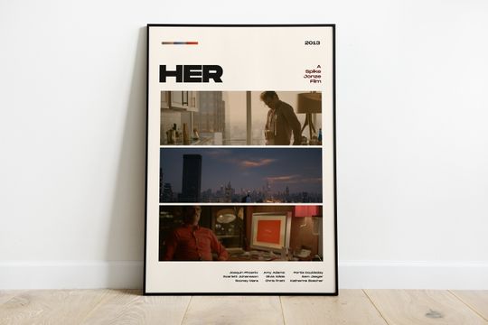 Her Movie Poster, Modern Movie Poster Print, Her Poster Wall Decor