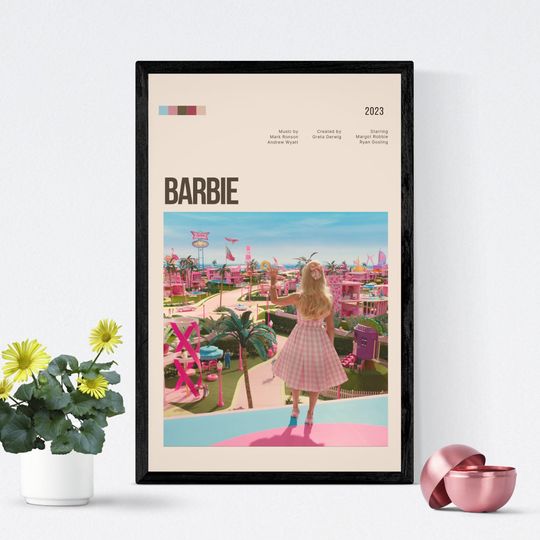 Barbie Poster 1, Modern Movie Poster Print, Barbie Movies Poster Wall Decor, Tv Posters Art, Wall art