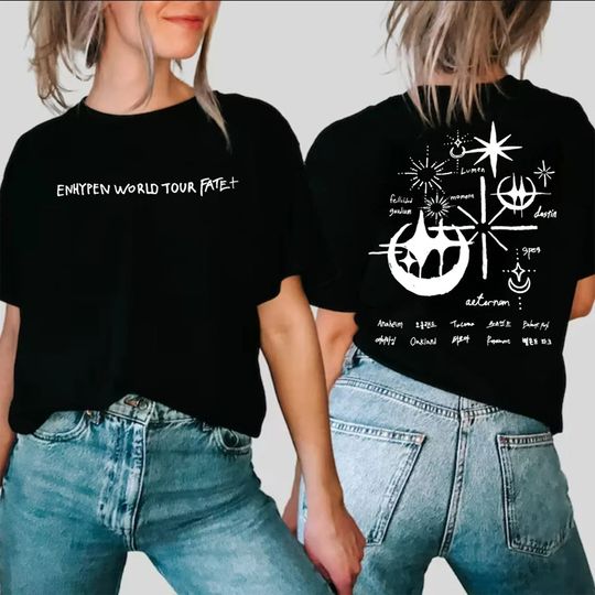 Enhypen Fate Plus World Tour 2024 Double Sided T-shirt