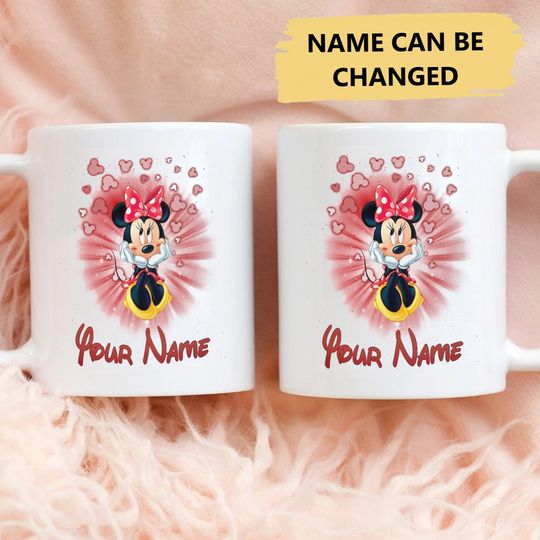 Personalized Mouse Character Coffee Cup, Cute Girl Mouse Mug, Mouse Movie Character Tea Cup, Girl Mouse Coffee Office Mug