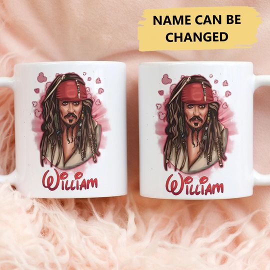 Personalized Captain Pirate Mug, Captain Funny Character Coffee Mug, Pirate Movie Gift For Him