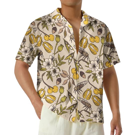 Discover Cicada Hawaiian Shirt 2024 Cicada Emergence Hawaii Short Sleeve Tee Funny Cicada Concert
