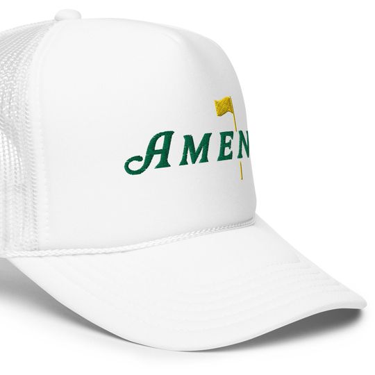 Amen Trucker Hat - Masters Golfing Fan Hat - Golf Baseball Cap - Gift for Golfer