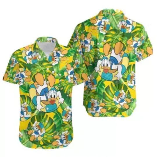 Donald Duck Awesome Summer Beach Summer Vacation Aloha 3D HAWAII SHIRT Christmas