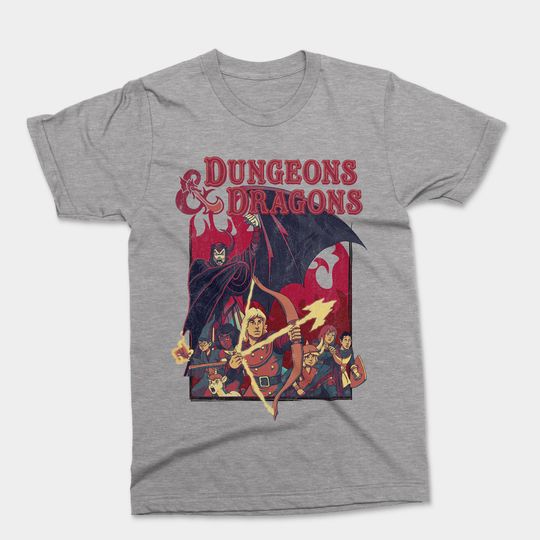 D&D Cartoon Heroes vs Venger Shirt, Dungeons and Dragons 80s TV Show