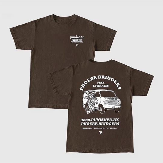 2sides Phoebe Bridgers Punisher shirt, Phoebe Bridgers Tour 2023 T-Shirt