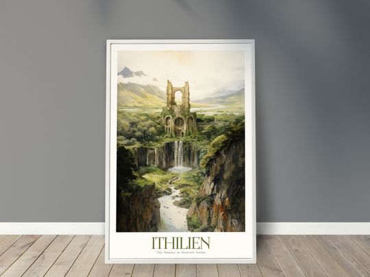 Ithilien Gondor Poster, Terrace at Henneth Annn, Travel Poster