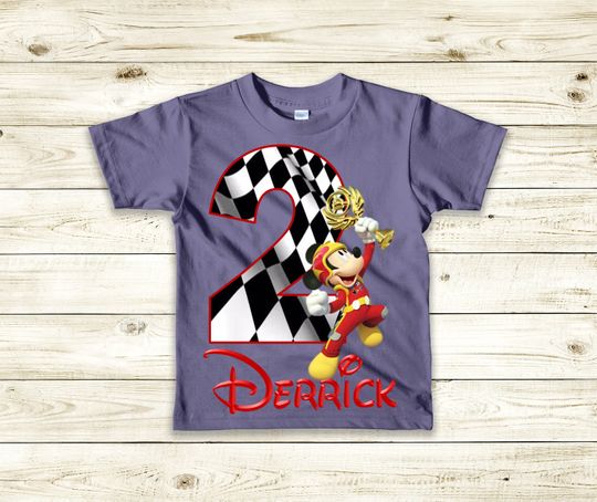 Mickey Mouse Roadster Racer Birthday Shirt - Roadster Racers Birthday Shirt