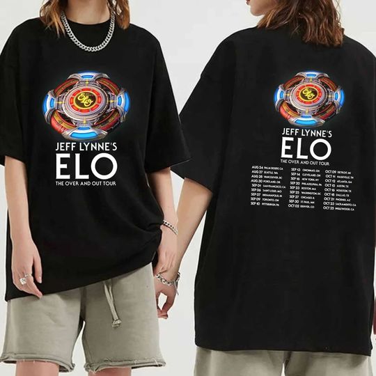 Jeff Lynne's ELO - The Over and Out Tour 2024 Shirt, Jeff Lynne's ELO Band Fan T-Shirt