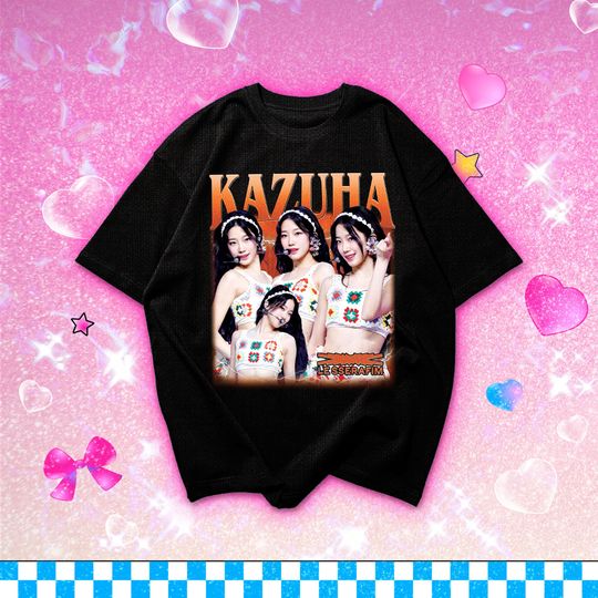 Kazuha Le Sserafim T-shirt, Le Sserafim Easy Album Shirt, Vintage Le Sserafim Kpop Chaewon, Yunjin, Kazuha, Eunchae, Sakura Shirt
