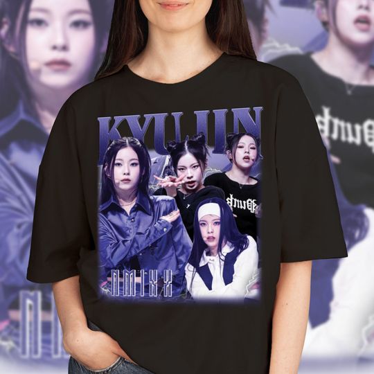 Nmixx Kyujin Retro 90s Bootleg T-shirt - Kpop Retro Tee - Kpop Gift for her or him - Kpop Merch - Nmixx Kyujin Shirt