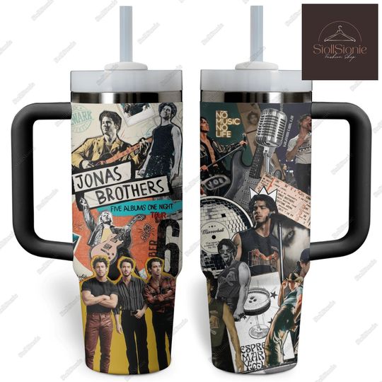 Jonas Brothers Five Albums One Nights Tour 2024 Tumbler, Jonas Brothers Tumbler
