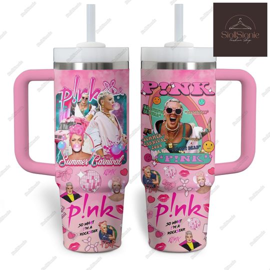 Pink Pink Singer Summer Carnival 2024 Tour Tumbler, Pink Tumbler, Pink Tour Tumbler