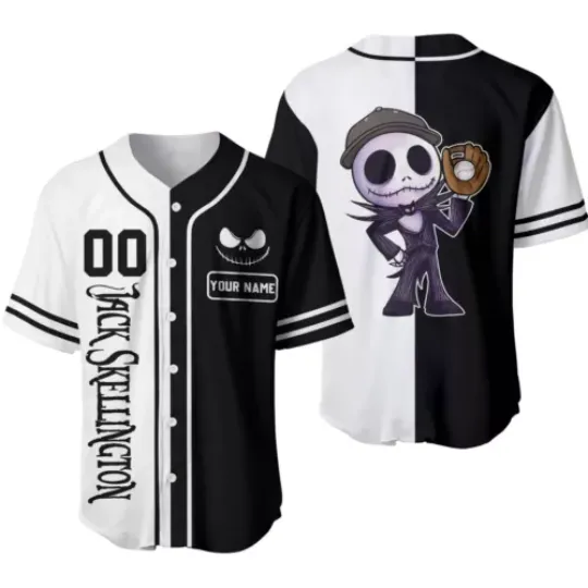 Personalized Jack Skellington The Nightmare Baseball Jersey Shirt