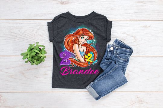 Little Mermaid Birthday Shirt - Princess Ariel Birthday Shirt