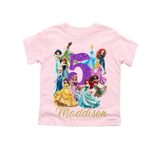Disney Princesses Birthday Shirt - Disney Princess Birthday Shirt