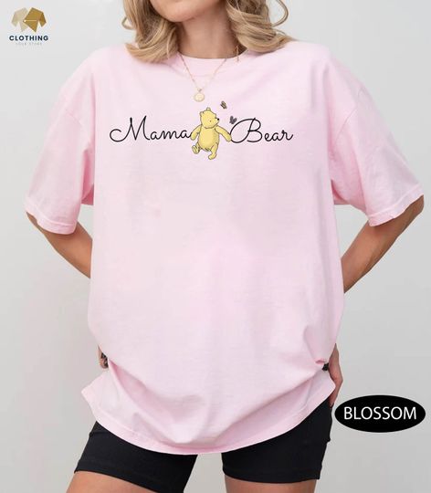 Mama Bear Shirt, For Mom Shirt, For Mothers Day Personalized Winnie The Pooh Shirt