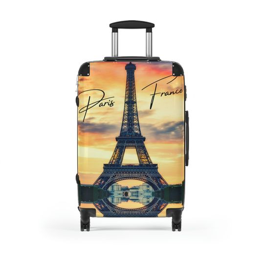 Paris France Eiffel Tower Medium Size Suitcase