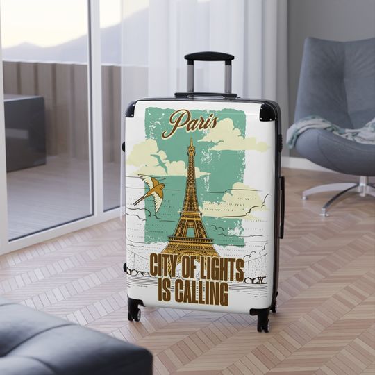 Paris City of Lights , Travel Suitcase, Paris, Travel