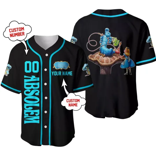 Personalized Absolem Alice's Adventures in Wonderland Baseball Jersey Shirt