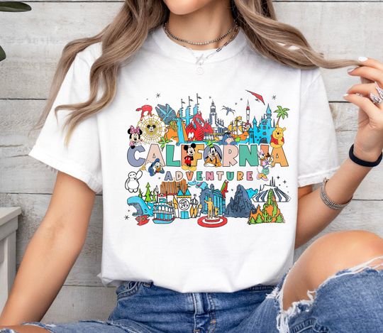 Disneyland California Adventure Shirt, Vintage Disneyland Shirts