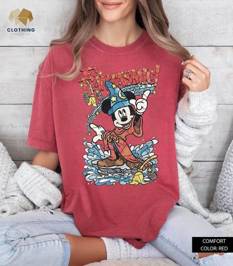 Disney Fantasmic Sorcerer Mickey Stay Magical Shirt, Disney Fantasia Shirt, Disney Hollywood Studios, Disney World Disneyland Trip Shirts