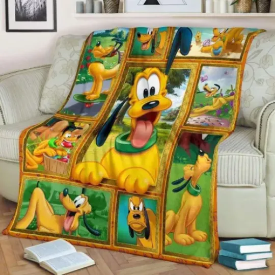 Disney Pluto Fleece Blanket, Pluto Cartoon Fleece Blanket Soft And Cozy