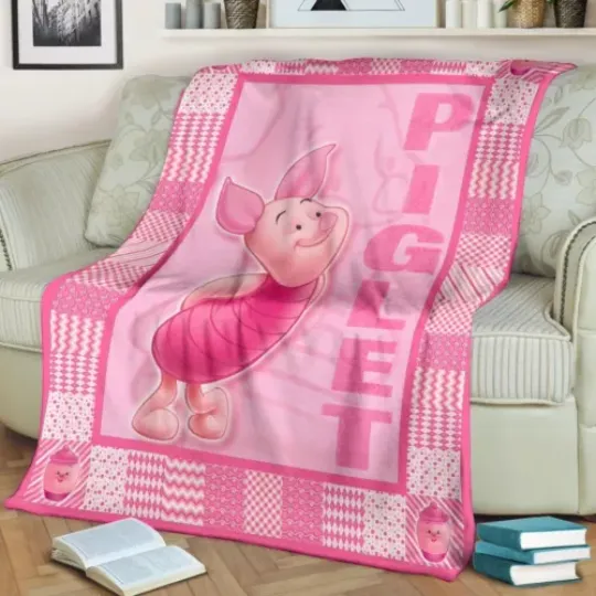 Disney Piglet Fleece Blanket, Winnie The Pooh Fleece Blanket Soft And Cozy