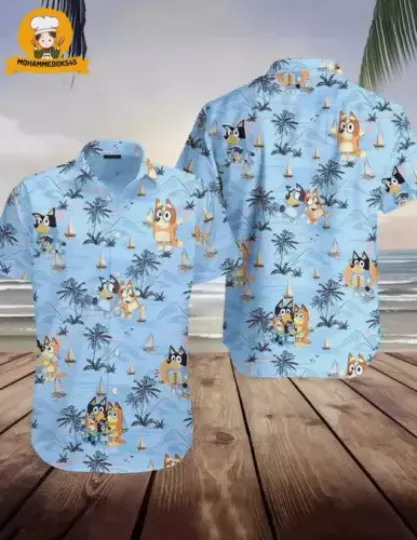 BlueyDad Hawaiian Shirt, BlueyDad Hawaiian Dad Life Family Shirt