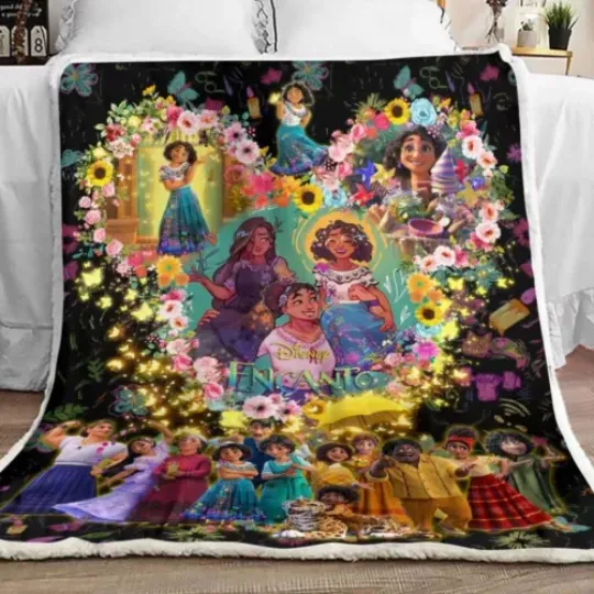 Disney Encanto Fleece Blanket, The Family Madrigal Fleece Blanket Soft And Cozy
