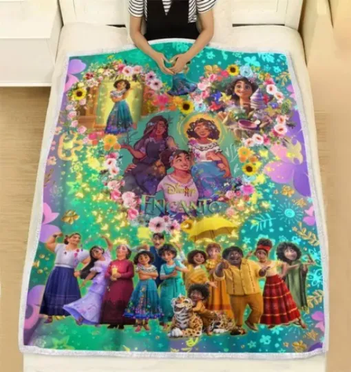 Disney Encanto Fleece Blanket, The Family Madrigal Fleece Blanket Soft And Cozy