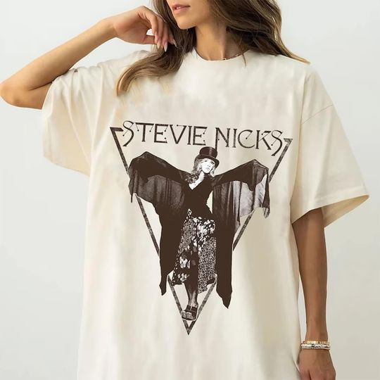Nick Fleetwood mac music,Retro Stevie world tour, Stevie Graphic shirt