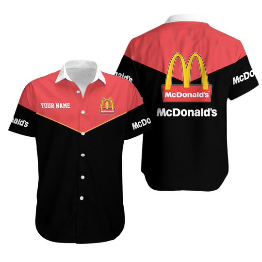 McDonald's Button Shirt, Custom McDonald Shirt