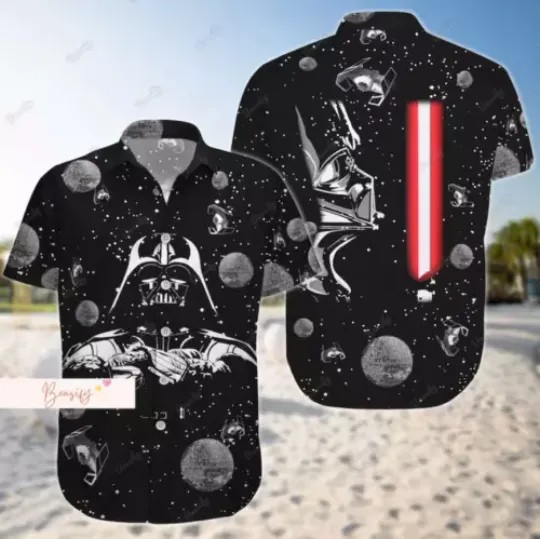 Darth Vader Button 3D HAWAII SHIRT Halloween Gift Christmas Gift