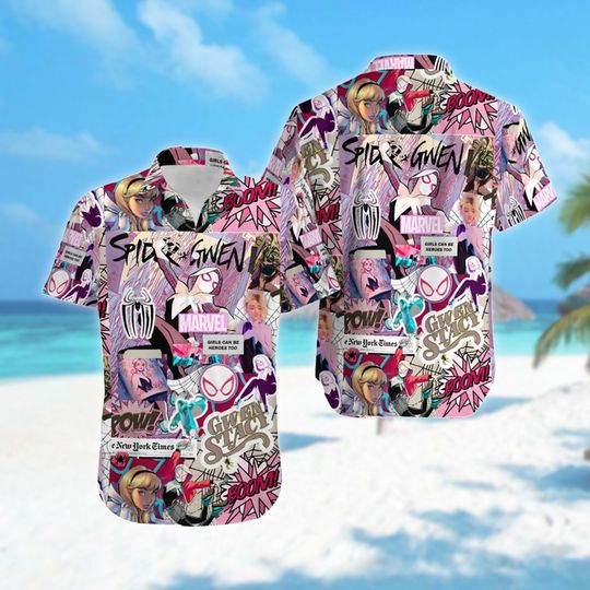 The Amazing Spider Gwen Hawaiian Shirt