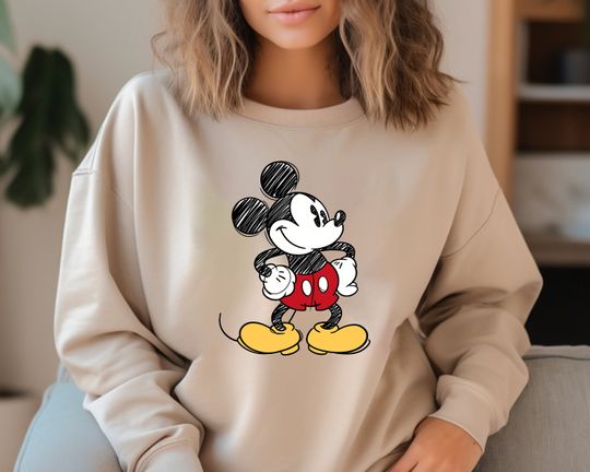 Vintage Disney Mickey Sweatshirt, Mickey Ears Sweatshirt, Vintage Disney Sweatshirt